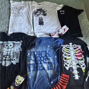 Skeleton and Graphic Kids T-Shirts Set
